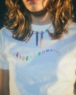 Andersson Bell Rainbow Flow T-Shirts Atb697W(White)-Women Tops