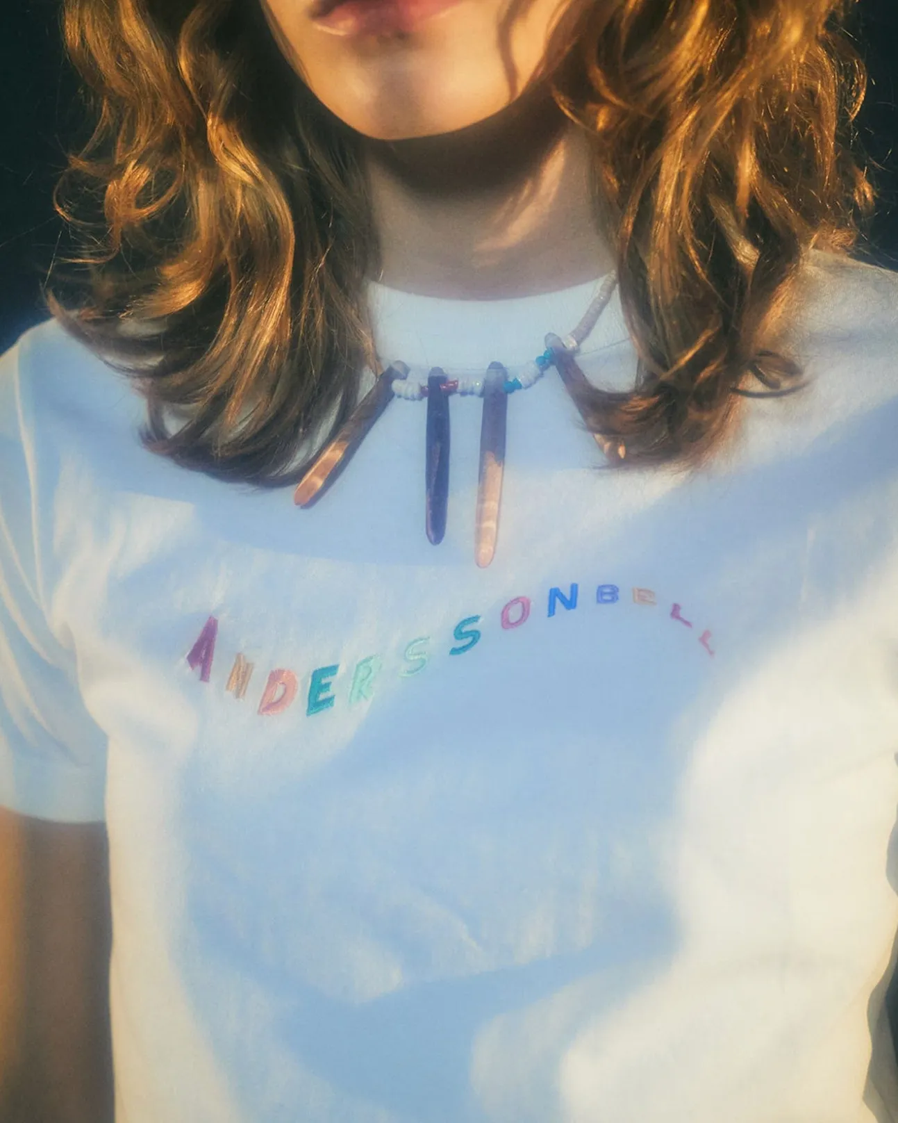 Andersson Bell Rainbow Flow T-Shirts Atb697W(White)-Women Tops