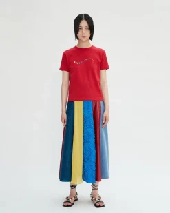 Andersson Bell Rainbow Flow T-Shirts Atb697W(Red)-Women Tops