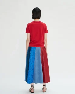 Andersson Bell Rainbow Flow T-Shirts Atb697W(Red)-Women Tops