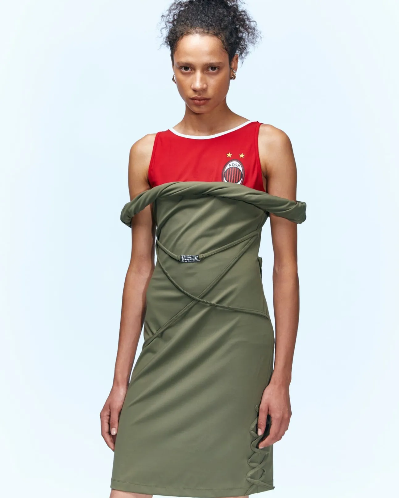 Andersson Bell Rami Soccer Jersey Dress Atb927W(Khaki)-Women Dresses