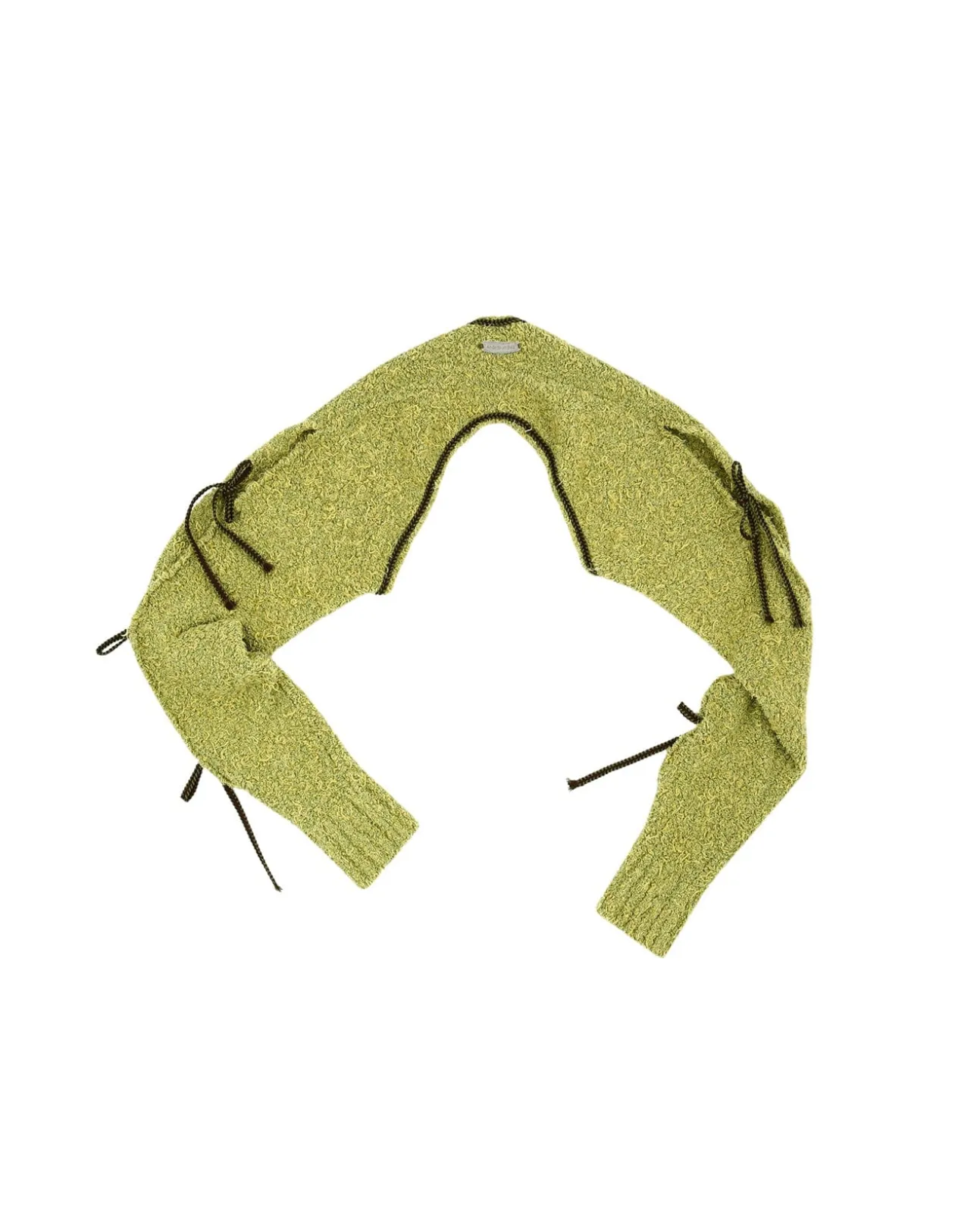 Andersson Bell Senko Hairy Lace Up Knit Bolero Atb889W(Olive)-Women Tops