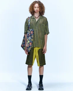 Andersson Bell Sheer Knit Open Collar Shirts Atb844M(Green)-Men Shirts