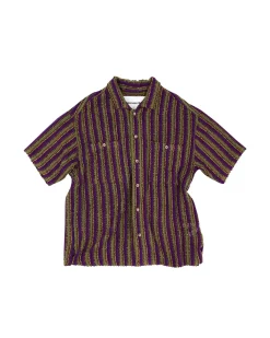 Andersson Bell Sheer Knit Open Collar Shirts Atb844M(Purple)-Men Shirts
