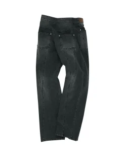 Andersson Bell Sierra Panel Wide-Leg Jeans Apa608M(Washed Black)-Men Trousers