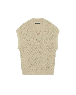 Andersson Bell Sustainable Knit Vest Atb671M(Ecru)-Men Knitwear