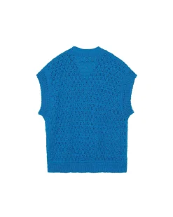 Andersson Bell Sustainable Knit Vest Atb671M(Sea)-Men Knitwear