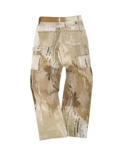 Andersson Bell Tawney Beige Print Denim Apa595M(Sand)-Men Trousers