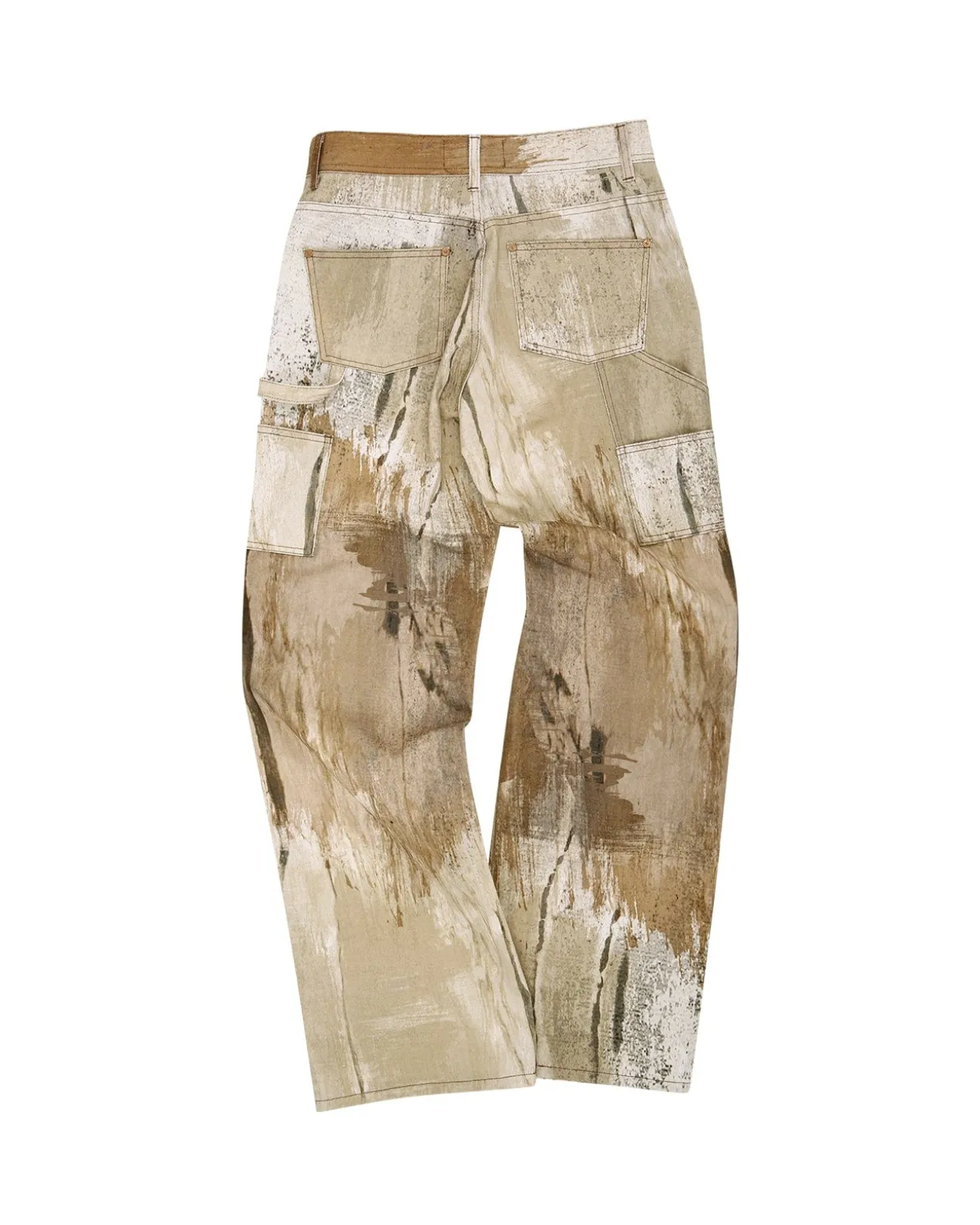 Andersson Bell Tawney Beige Print Denim Apa595M(Sand)-Men Trousers