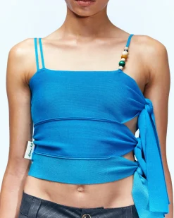 Andersson Bell Tori Tying Knit Top Atb931W(Blue)-Women Tops