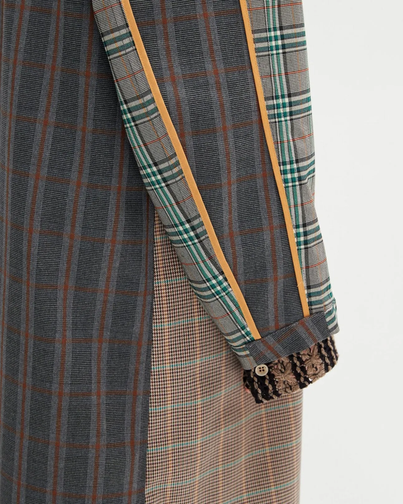 Andersson Bell Unisex Checked Raglan Coat Awa413U(Multi Color)-Men Outerwear