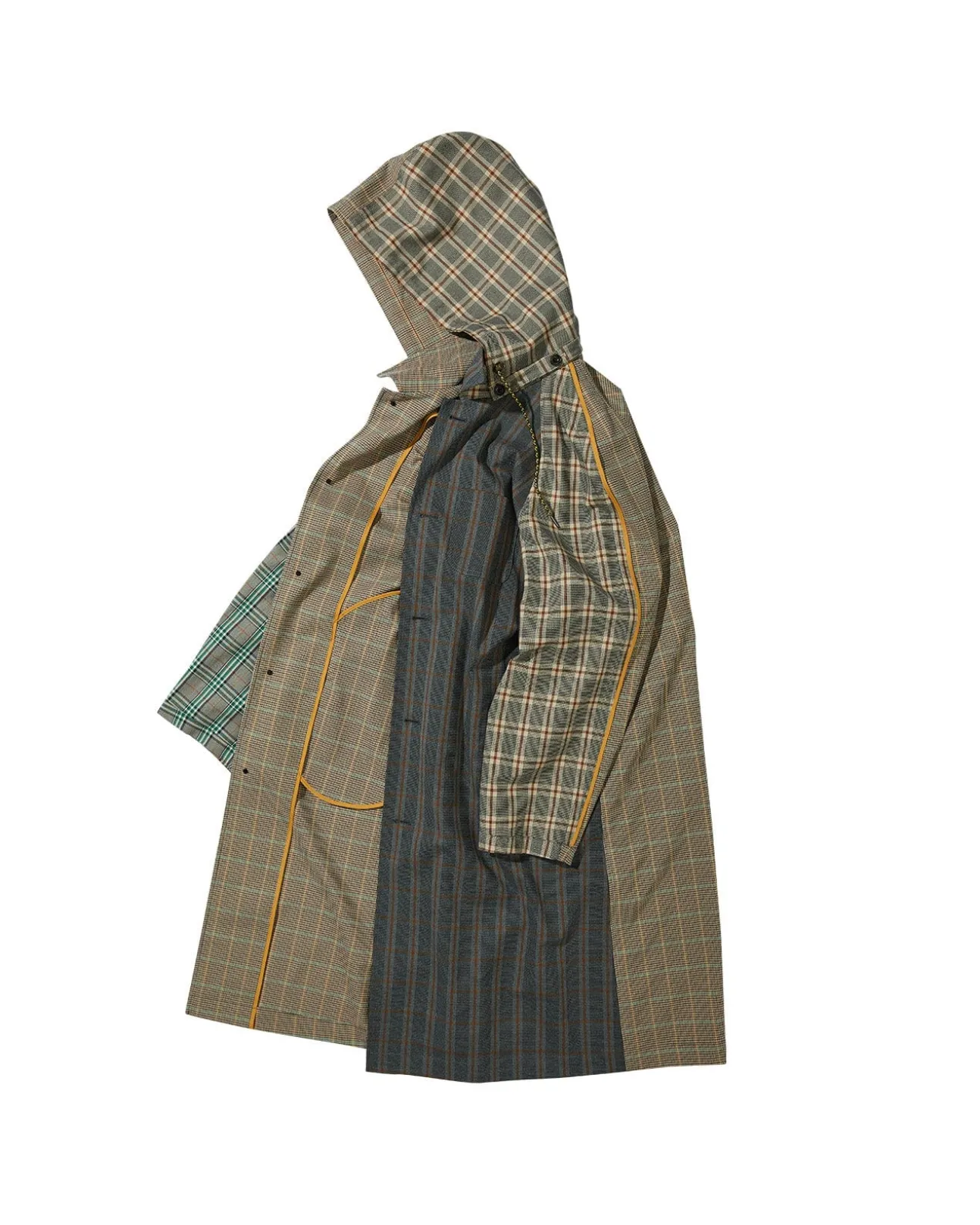 Andersson Bell Unisex Checked Raglan Coat Awa413U(Multi Color)-Men Outerwear