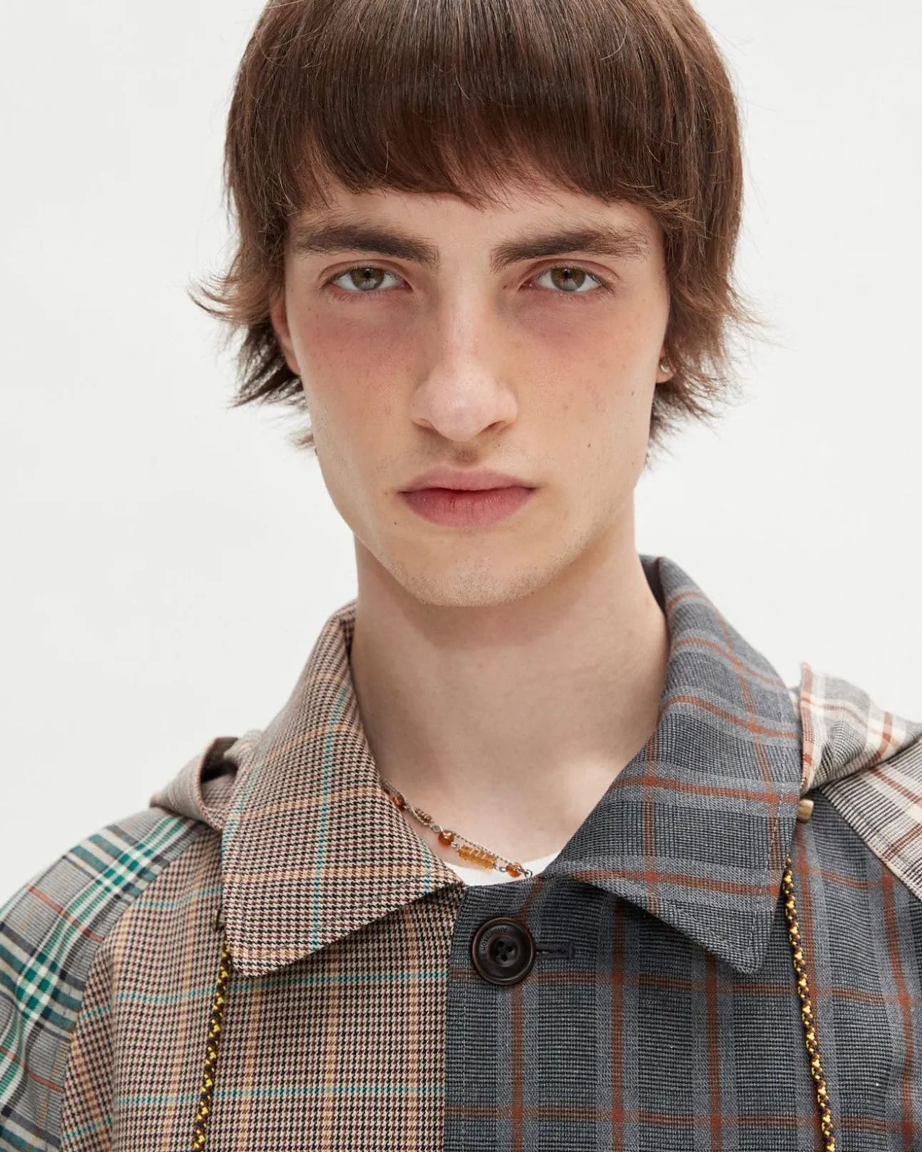 Andersson Bell Unisex Checked Raglan Coat Awa413U(Multi Color)-Men Outerwear