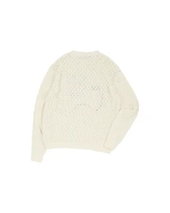 Andersson Bell Unisex Flower Man Crew Neck Sweater Atb961U(Ecru)-Men Knitwear