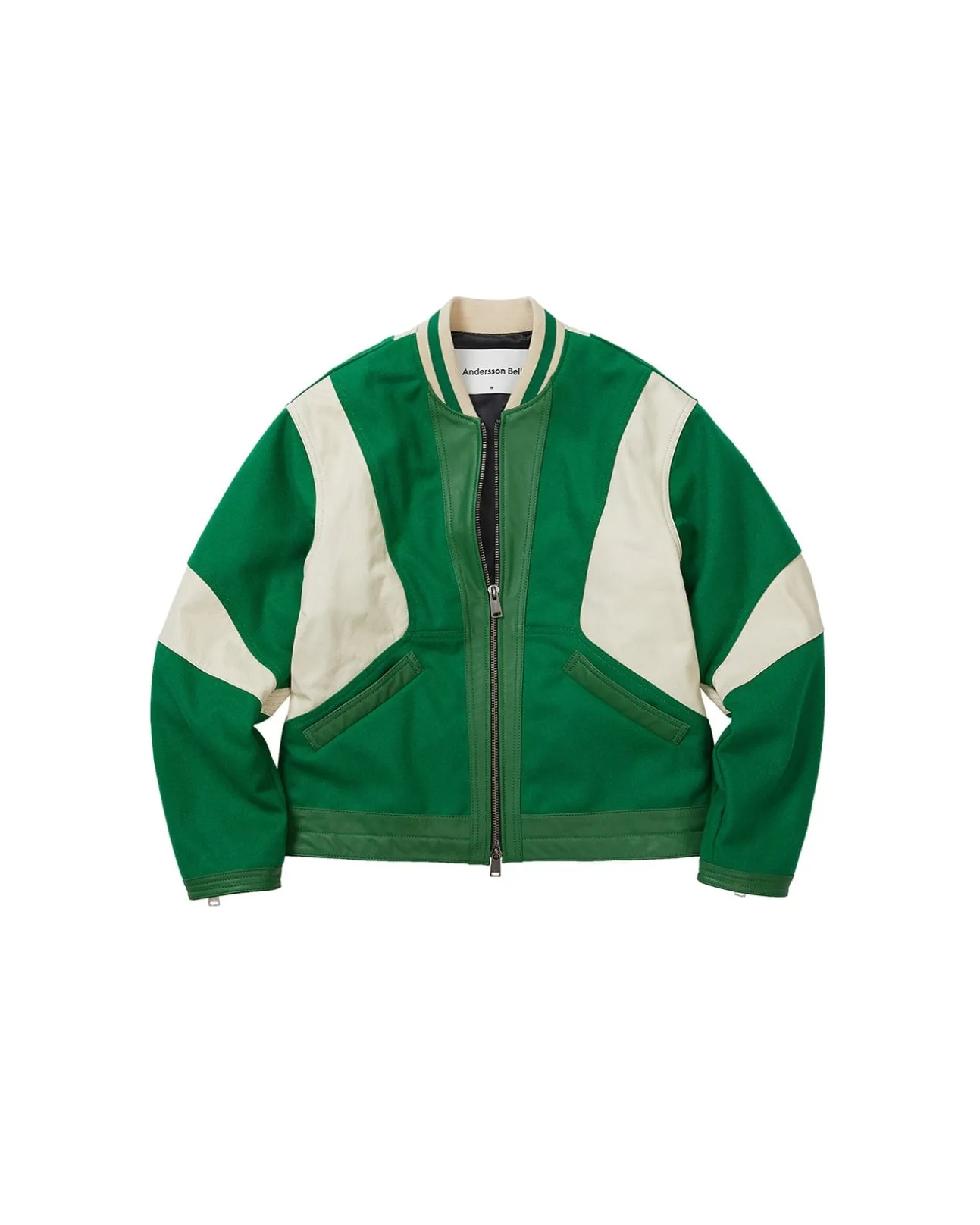 Andersson Bell Unisex Leather Motorcycle Padded Jacket Awa436U(Forest Green)-Men Outerwear