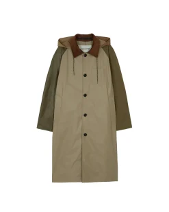 Andersson Bell Unisex Waxed Raglan Coat Awa412U(Beige/Khaki)-Men Outerwear