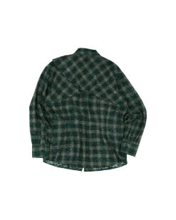 Andersson Bell Wasser Sheer Checked Shirts Atb950M(Green)-Men Shirts