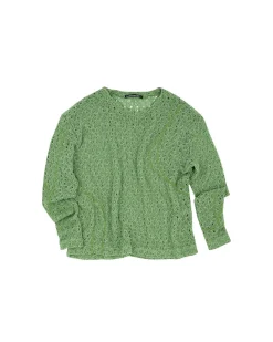 Andersson Bell Watton Net Crewneck Sweater Atb862M(Green)-Men Knitwear