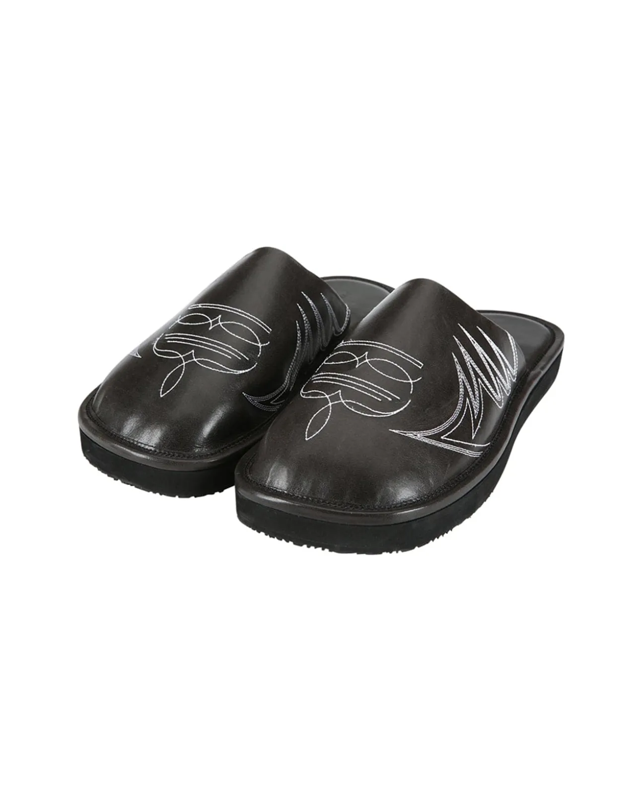 Andersson Bell Western Mule Slippers Aaa338M(Black)-Men Shoes