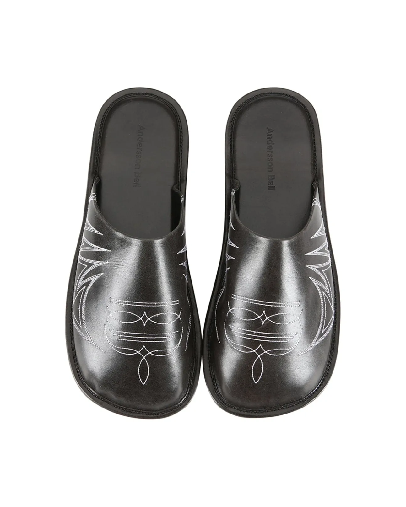 Andersson Bell Western Mule Slippers Aaa338M(Black)-Men Shoes