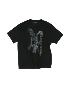 Andersson Bell (Women) (Essential) Unisex New Ab Logo Embroidery T-Shirts Atb903U(Black)-Women Tops