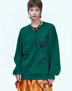 Andersson Bell (Women) (Essential) Unisex Sun Dance Sweatshirt Atb900U(Green)-Women Tops