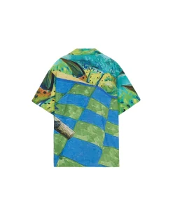 Andersson Bell (Women) Unisex Impressionist Printed Shirt Atb685U(Green)-Women Tops